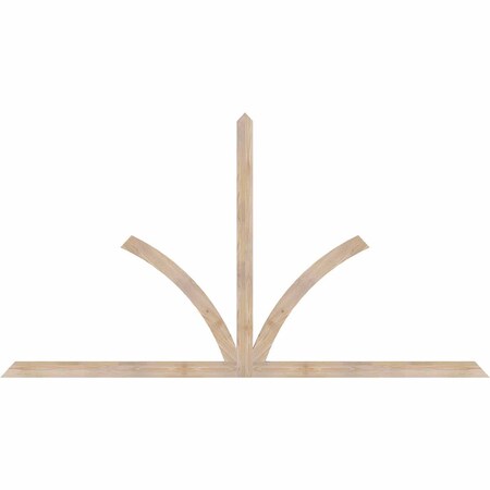 Ekena Millwork Richland Smooth Timber Gable Bracket, Douglas Fir, 108"W x 58"H x 1 1/2"D x 3 1/2"F, 13/12 Pitch GBW108X58X0204RIC00SDF